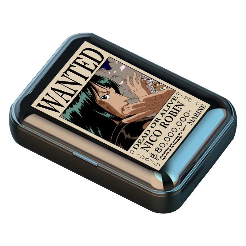 ONE PIECE Luffy Zoro Auriculares inalámbricos con Bluetooth Binaural pequeños en los oídos Anime estéreo bajo TWS auriculares deportivos para teléfono-MovilExpressShop