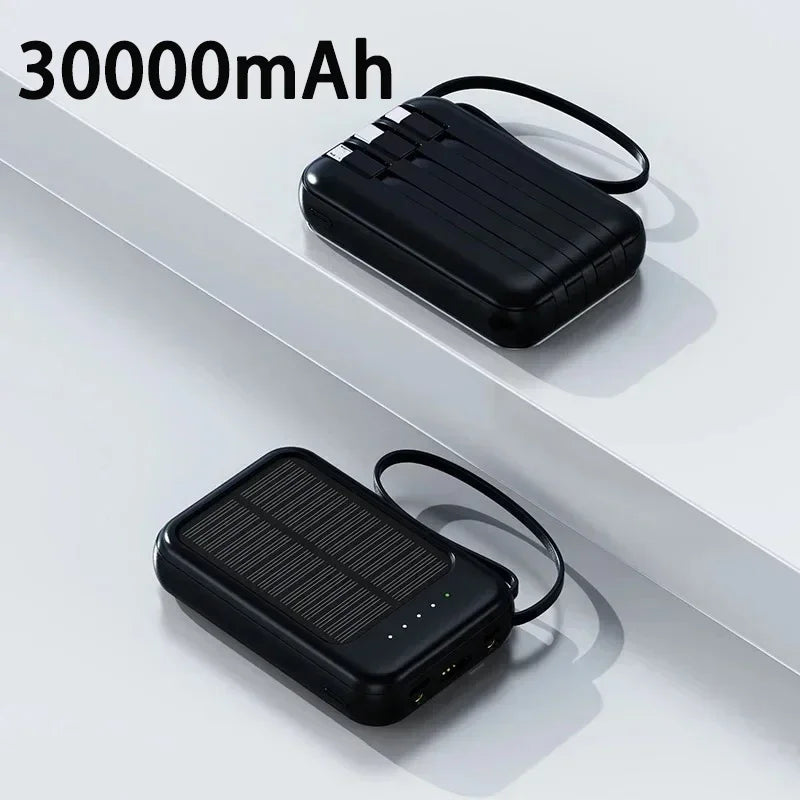 Banco de energía Solar con luz led-MovilExpressShop