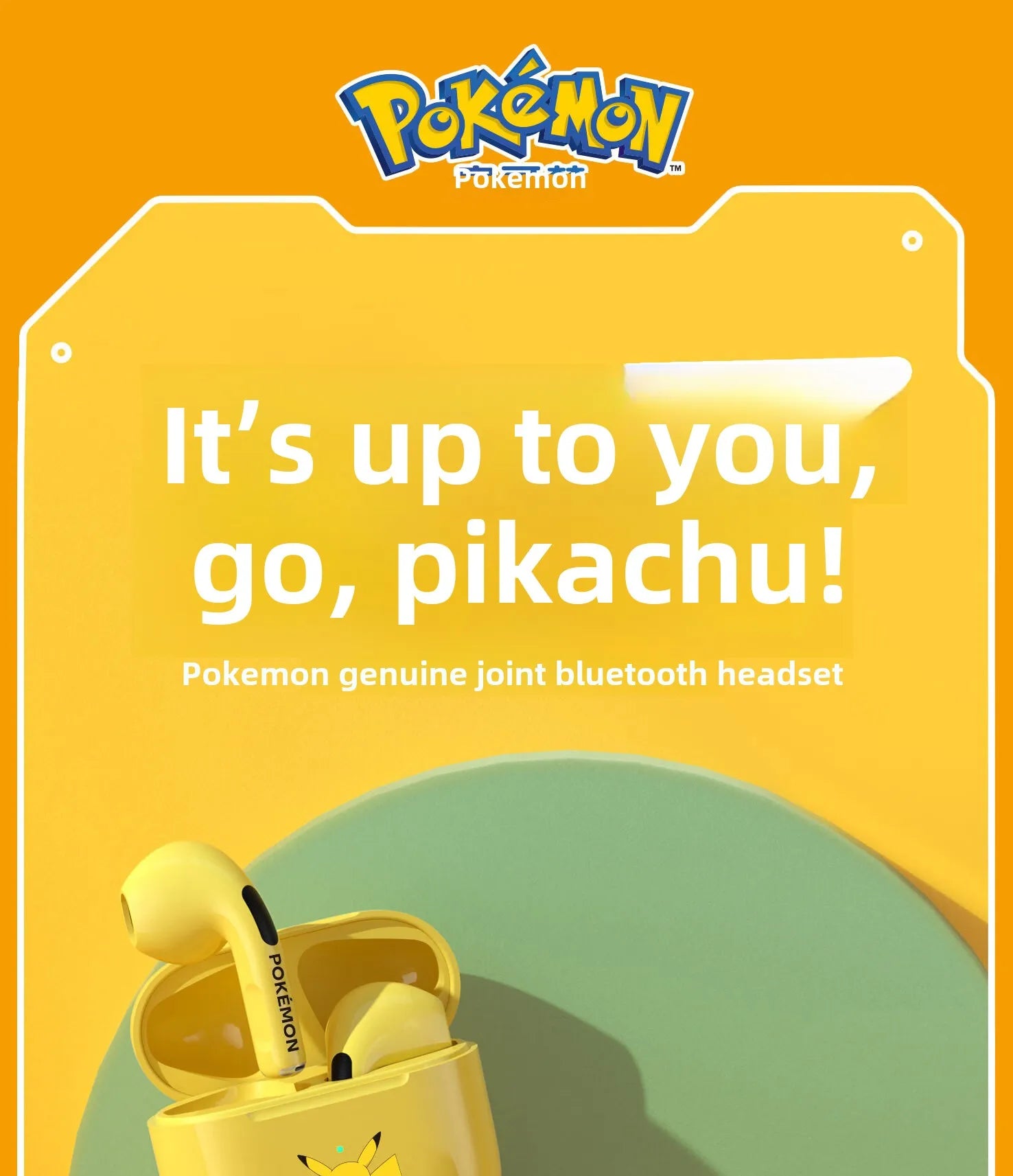 Pokemon Pikachu 5,0 inalámbrico Bluetooth deportes reducción de ruido auriculares táctiles con micrófono estuche de carga auriculares manos libres lindo-MovilExpressShop