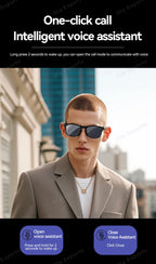 Nuevas gafas inteligentes inalámbricas con Bluetooth con Anti-UV, gafas de llamada, hombres y mujeres-MovilExpressShop