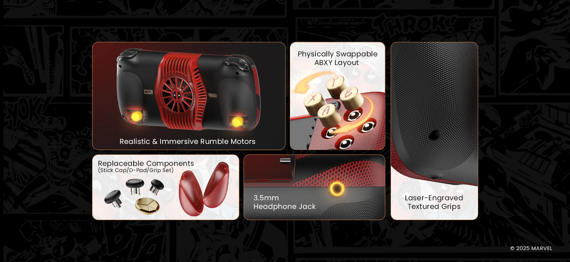 Controlador de juegos móvil GameSir X3 Pro DeadPool Edition para iPhone 15 y Android tipo C Gamepad con palos de efecto Hall