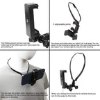 Soporte para el cuello para Selfie para teléfono móvil, manos libres, soporte para teléfono perezoso, soporte colgante Universal para IPhone GoPro 13 DJI Dock Racket-MovilExpressShop