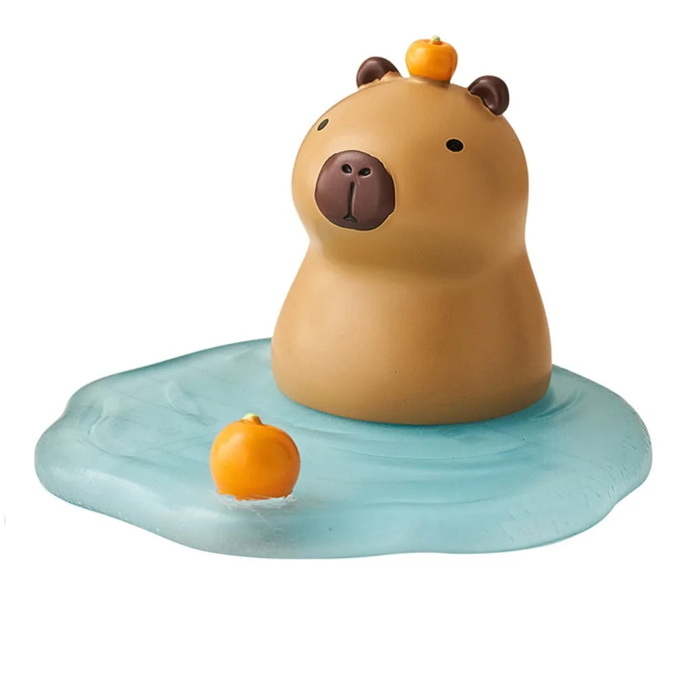Soporte para teléfono de capibara de cocodrilo, figuritas de animales, decoración de escritorio, soporte para teléfono móvil, modelo de capibara creativo de dibujos animados, juguete