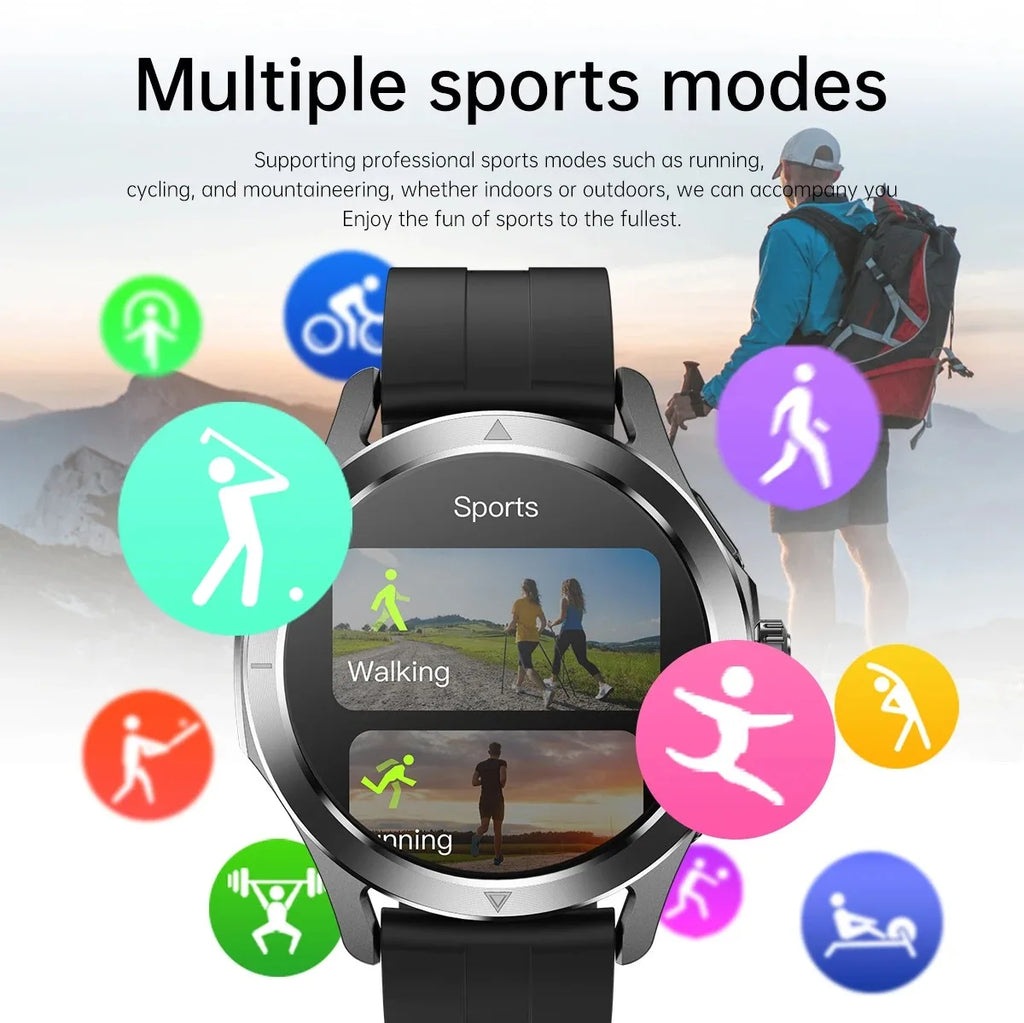 Nuevo para Xiaomi S4 Ultra deportes al aire libre reloj inteligente hombres 1,53 pulgadas AMOLED NFC GPS brújula ritmo cardíaco impermeable BT llamada Smartwatch