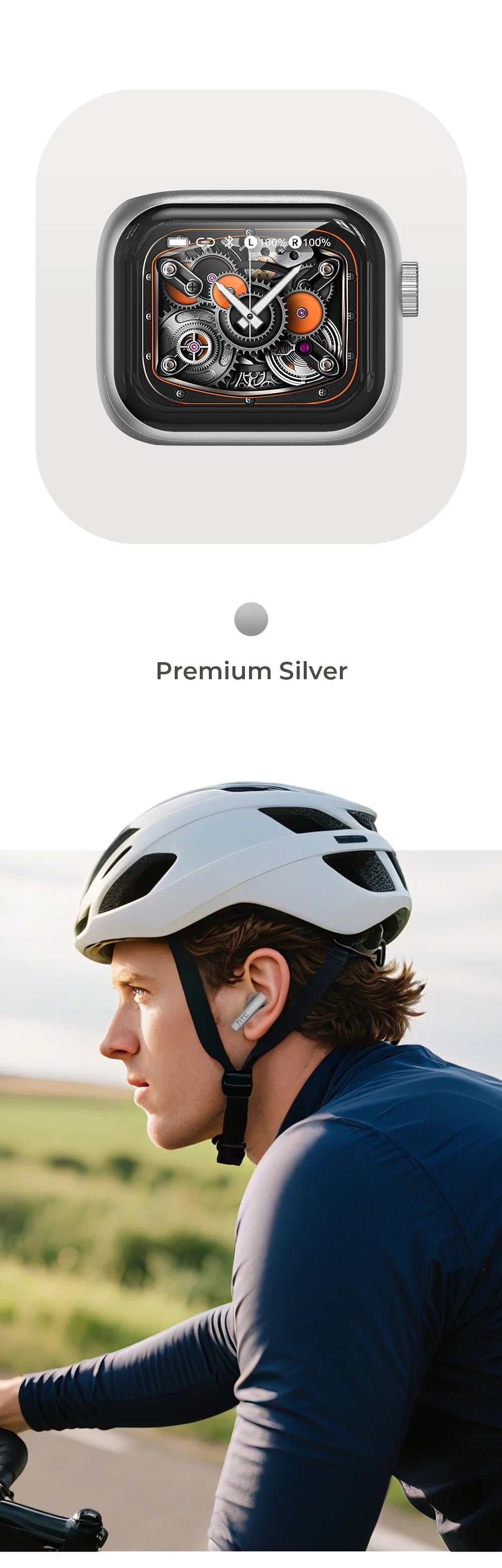 [Pantalla Ultra HD] auriculares HTC NE40 Bluetooth V6 TWS auriculares inalámbricos deportivos traductor AI auricular micrófono de reducción de ruido en la oreja