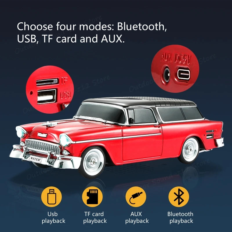 Altavoz Bluetooth WSTER WS-1955 Retro Sedan-MovilExpressShop