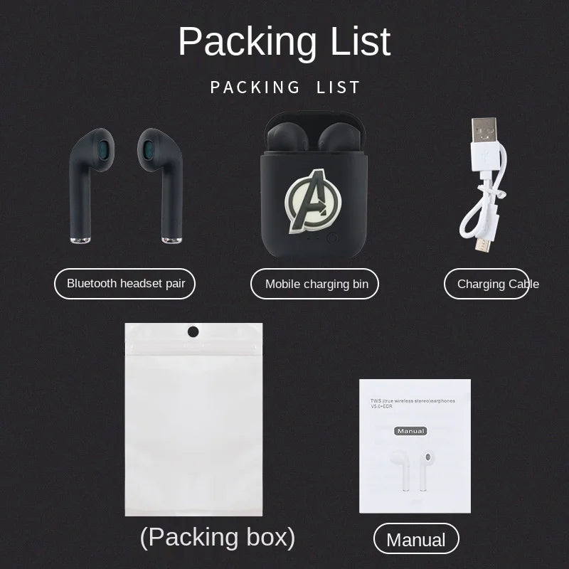 Disney TWS i7 Mini 2 auriculares inalámbricos Bluetooth 5,0 auriculares mate Macaron auriculares manos libres con micrófono caja de carga auriculares-MovilExpressShop