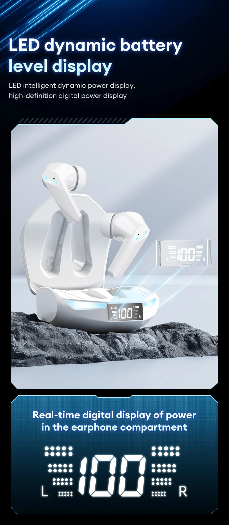 Lenovo XT53 auriculares de traducción TWS Bluetooth HD llamadas de voz auriculares con reducción de ruido para viajes de oficina auriculares con traductor AI