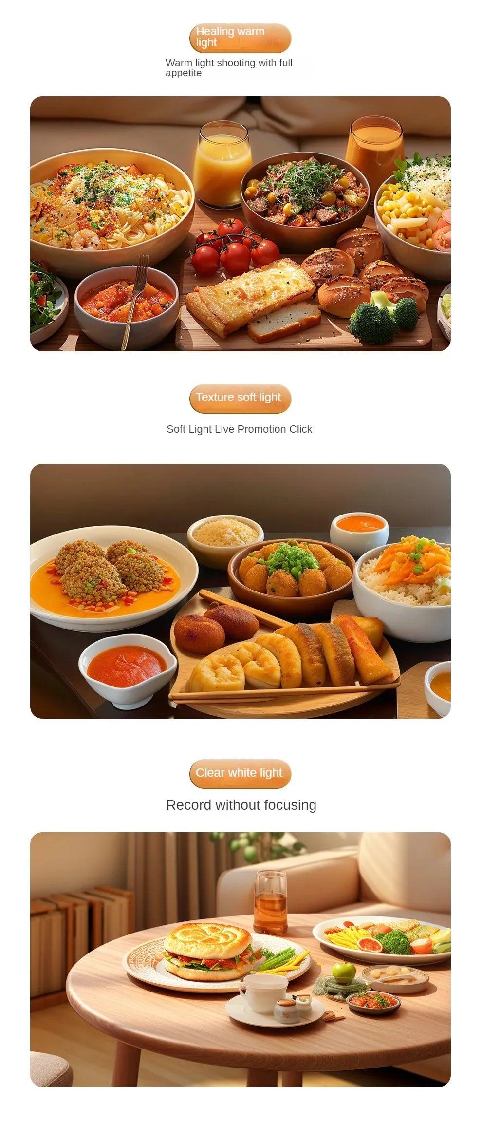 Soporte en vivo para teléfono móvil, iluminación superior profesional, cámara de disparo fija con grabación de instrucciones, palo Selfie de vídeo-MovilExpressShop