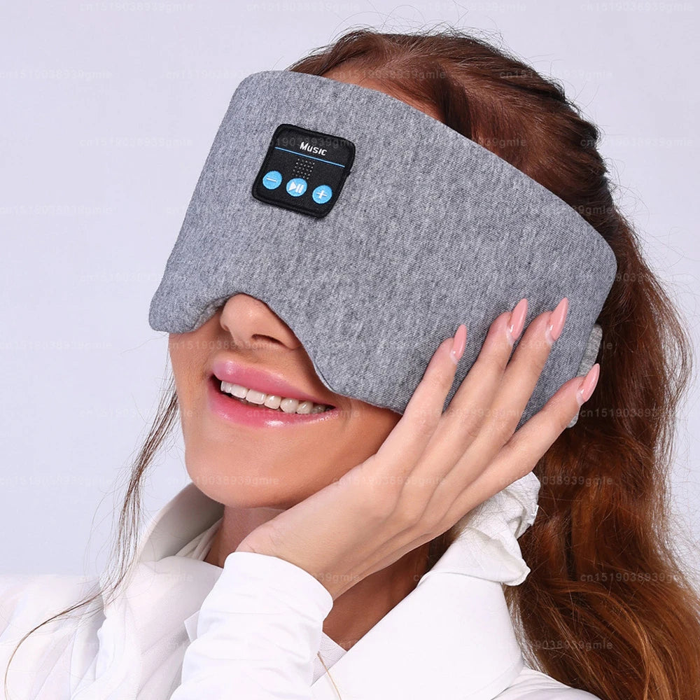 Auriculares Máscara Bluetooth para dormir Viajes Máscara para dormir portátil Reproducir música Auriculares para dormir Máscara de ojos musical ajustable para dormir-MovilExpressShop