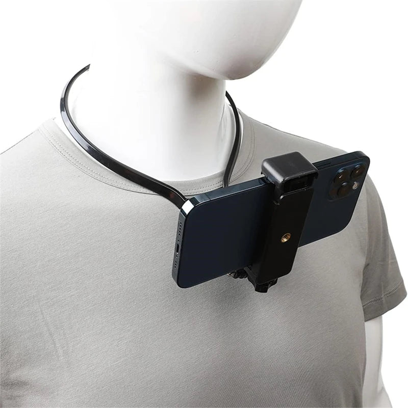 Soporte para el cuello para Selfie para teléfono móvil, manos libres, soporte para teléfono perezoso, soporte colgante Universal para IPhone GoPro 13 DJI Dock Racket-MovilExpressShop