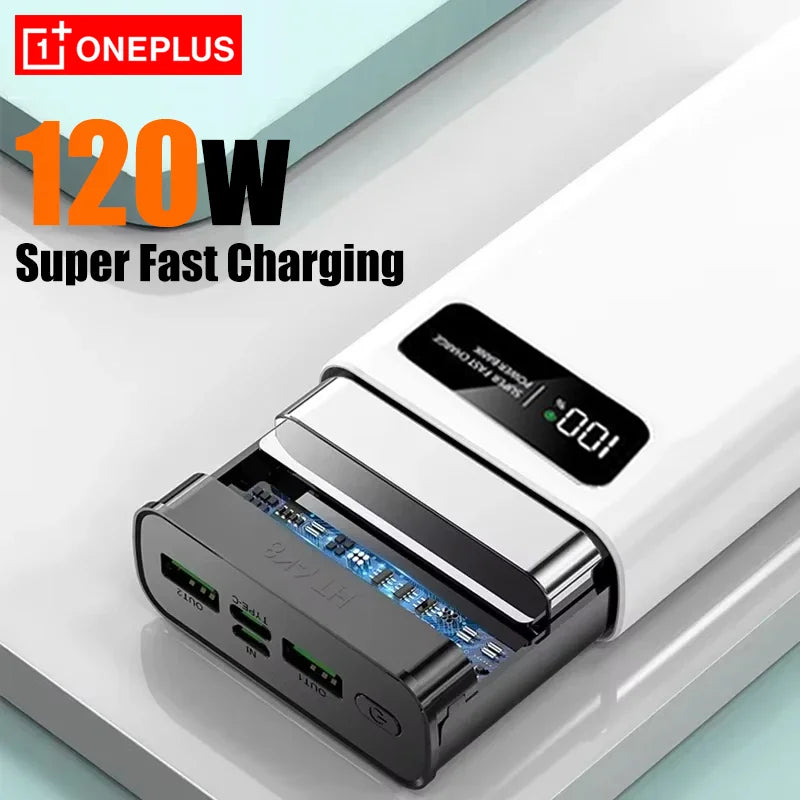 OnePlus 200000mAh pantalla Digital LED banco de energía de alta capacidad 120W carga súper rápida batería externa portátil-MovilExpressShop