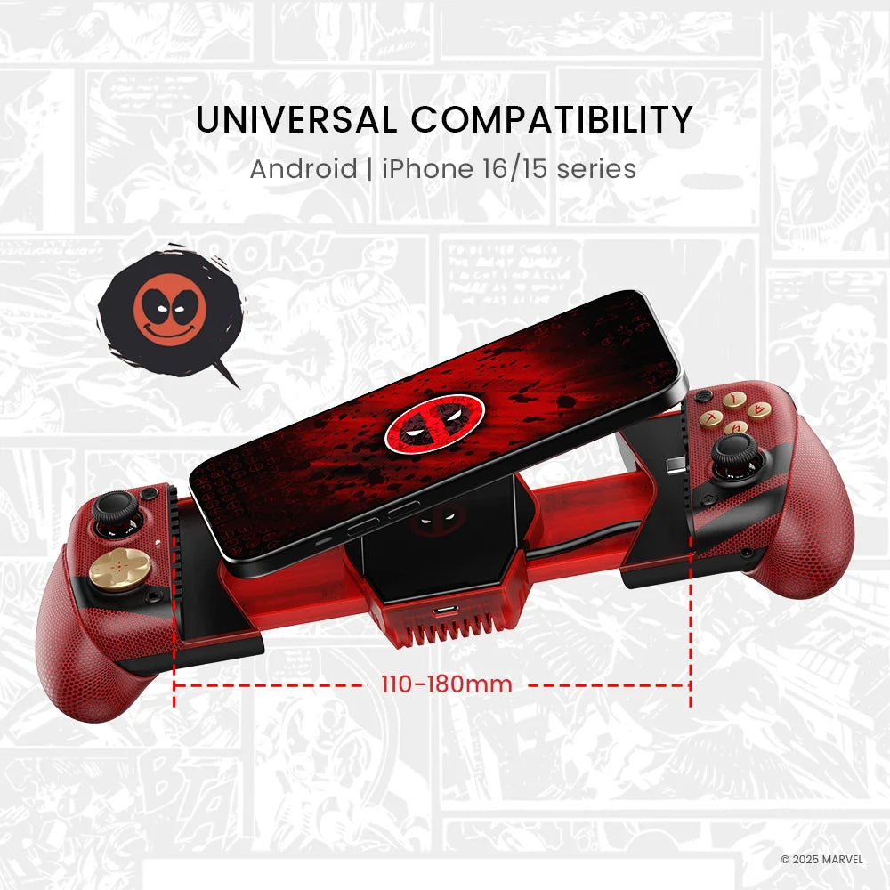 Controlador de juegos móvil GameSir X3 Pro DeadPool Edition para iPhone 15 y Android tipo C Gamepad con palos de efecto Hall