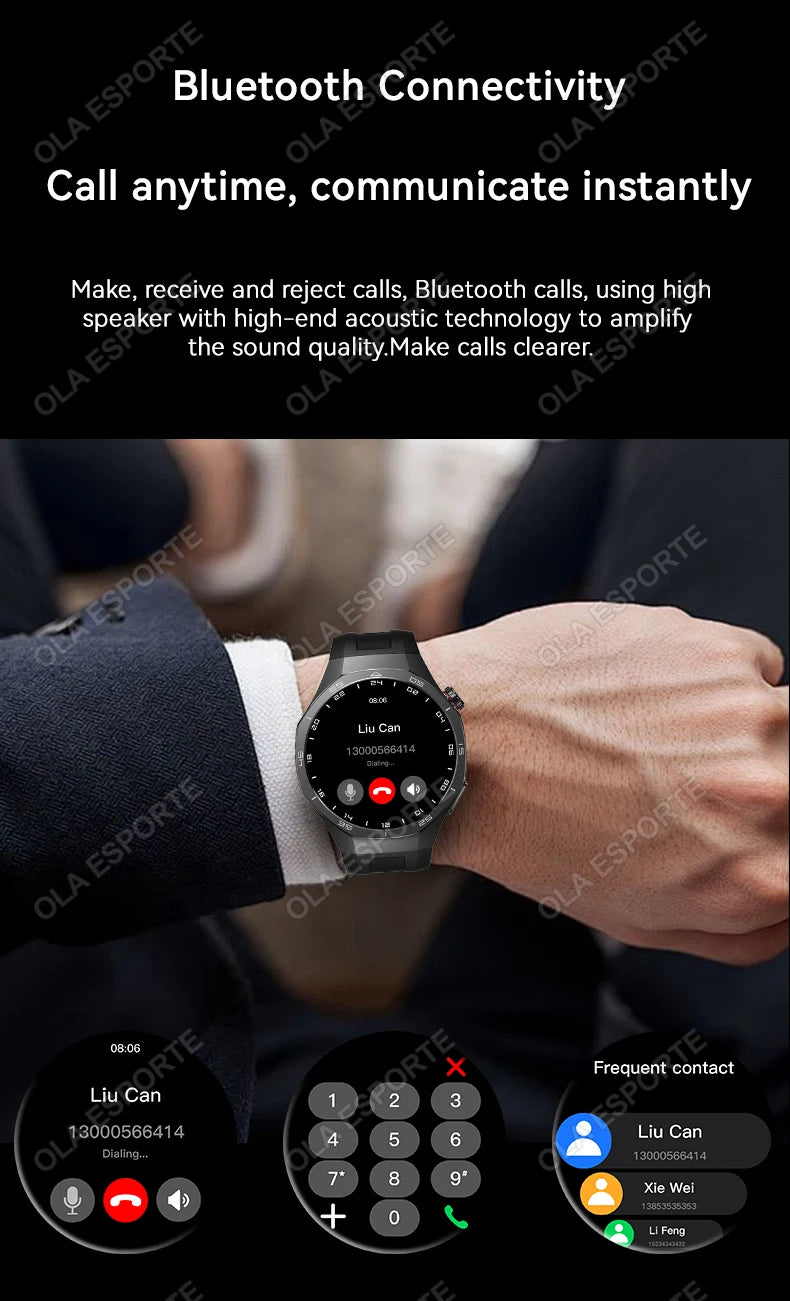 Reloj inteligente GT5 Pro, reloj deportivo GPS para hombres y mujeres, pantalla táctil AMOLED, llamadas telefónicas Bluetooth, reloj inteligente de pulsera resistente al agua para Fitness