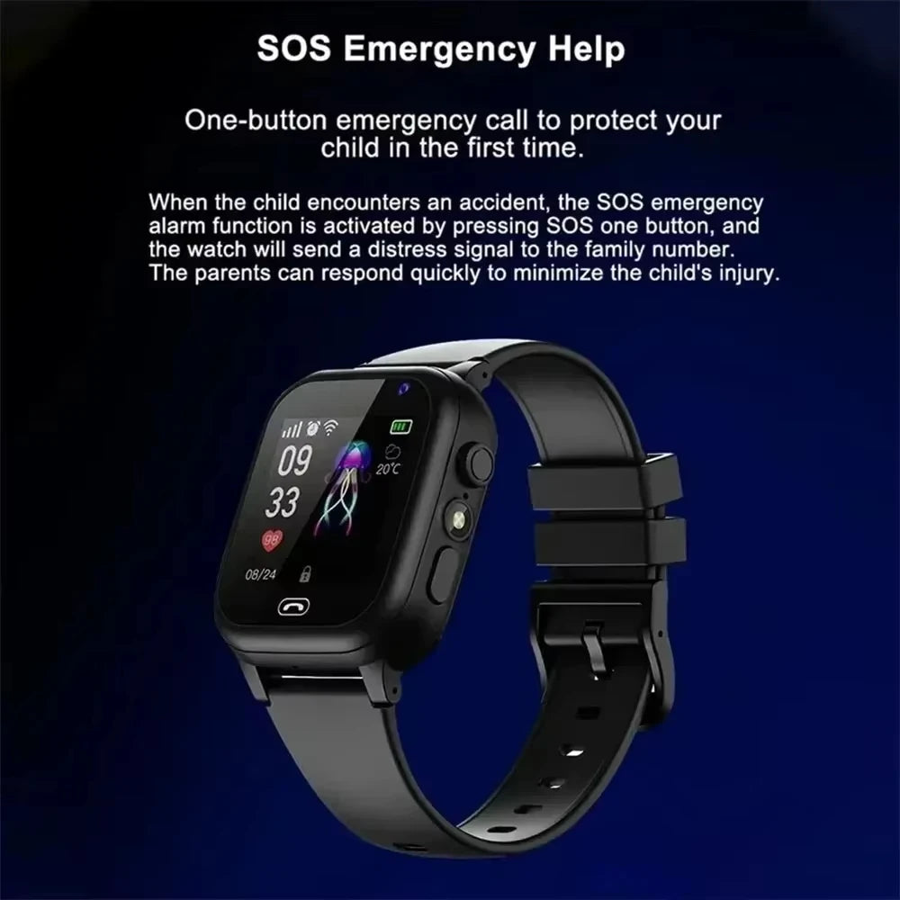 Xiaomi niños reloj inteligente 4G SOS ubicación GPS tarjeta Sim llamada niño reloj inteligente cámara impermeable niños niña regalo para Ios Android caliente