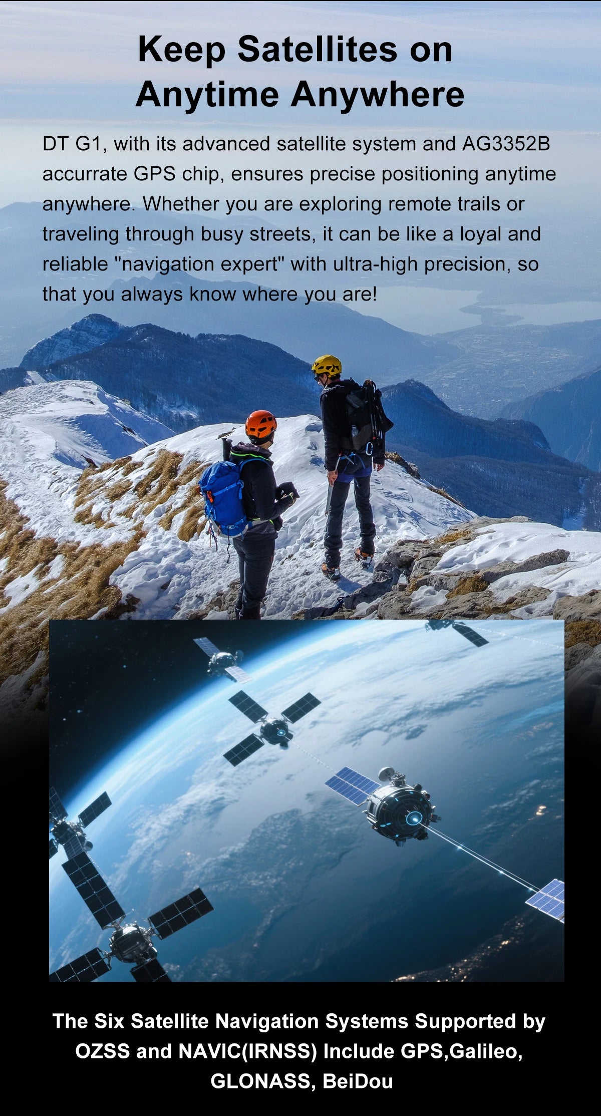 Nuevo reloj inteligente AMOLED con reproductor de vídeo con memoria de 4GB con GPS, mapas sin conexión, reloj inteligente deportivo militar para hombres, pulsera impermeable para nadar de 30m