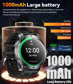 2025 nuevo reloj inteligente GPS 1000Mah batería brújula 10ATM tácticas impermeables linterna deportiva BT llamada reloj inteligente para hombres para xioami