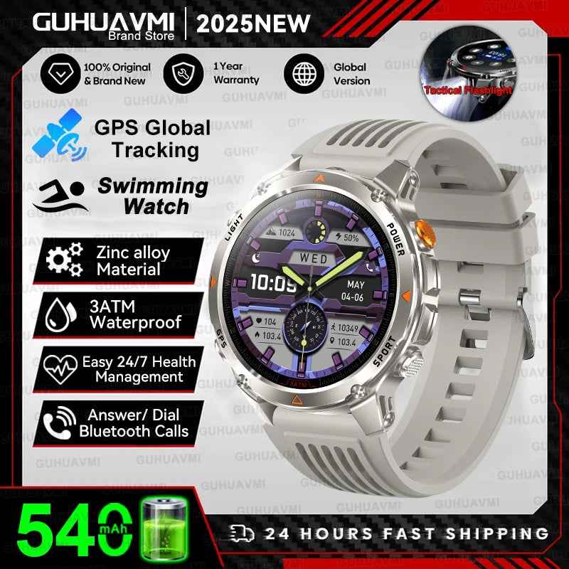 GUHUAVMI 2025 – Smartwatch Deportivo Grado Militar-MovilExpressShop