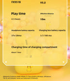 Pokemon Pikachu 5,0 inalámbrico Bluetooth deportes reducción de ruido auriculares táctiles con micrófono estuche de carga auriculares manos libres lindo-MovilExpressShop