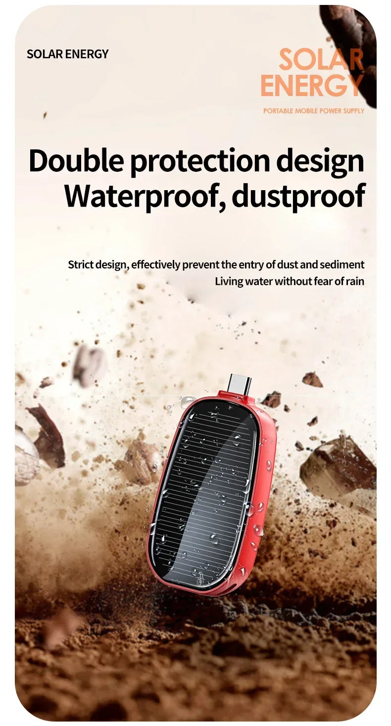 Mini llavero Pwerbank nuevo banco de energía Solar-MovilExpressShop