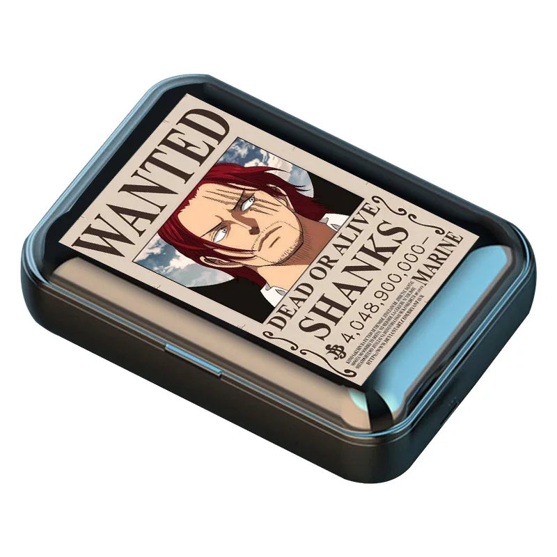 ONE PIECE Luffy Zoro Auriculares inalámbricos con Bluetooth Binaural pequeños en los oídos Anime estéreo bajo TWS auriculares deportivos para teléfono-MovilExpressShop