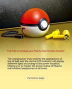 Pokemon Pikachu auriculares inalámbricos Bluetooth 5,0 auriculares Control táctil micrófono regalos universales deporte reducción de ruido-MovilExpressShop