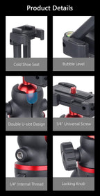 WEYLLAN DT45 Mini trípode de escritorio Control remoto carga máxima 2kg soporte portátil para cámara GoPro iPhone Xiaomi Huawei-MovilExpressShop