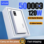 VIVO 120W Power Bank 50000mAh alta capacidad carga rápida Powerbank cargador de batería portátil para iPhone Samsung Huawei etc...-MovilExpressShop