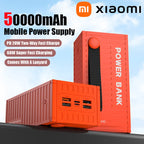 Banco de energía de carga portátil de gran capacidad de 50000mAh con 6 interfaces que soporta carga rápida de 120W adecuado para Xiaomi iPhone