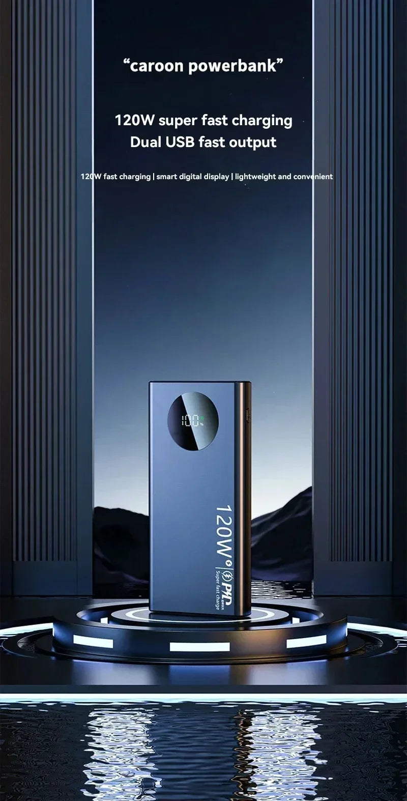ONEPLUS 120W 200000mAh banco de energía de alta capacidad carga súper rápida cargador de batería portátil para iPhone Samsung Huawei-MovilExpressShop