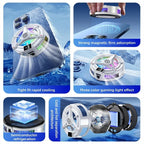 Nuevo TL07 Semiconductor móvil magnético/clip trasero PUBG enfriador 5V/3A ventilador de refrigeración por congelación radiador con pantalla Digital de temperatura-MovilExpressShop