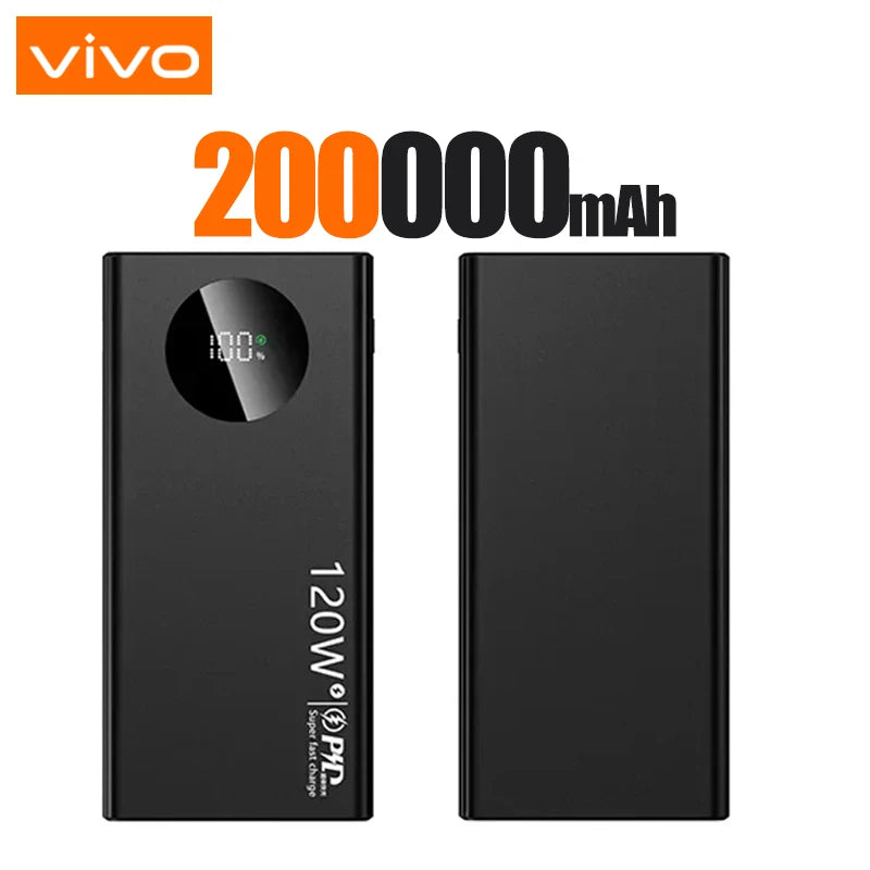 ONEPLUS 120W 200000mAh banco de energía de alta capacidad carga súper rápida cargador de batería portátil para iPhone Samsung Huawei-MovilExpressShop