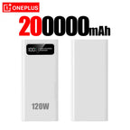 OnePlus 200000mAh pantalla Digital LED banco de energía de alta capacidad 120W carga súper rápida batería externa portátil-MovilExpressShop