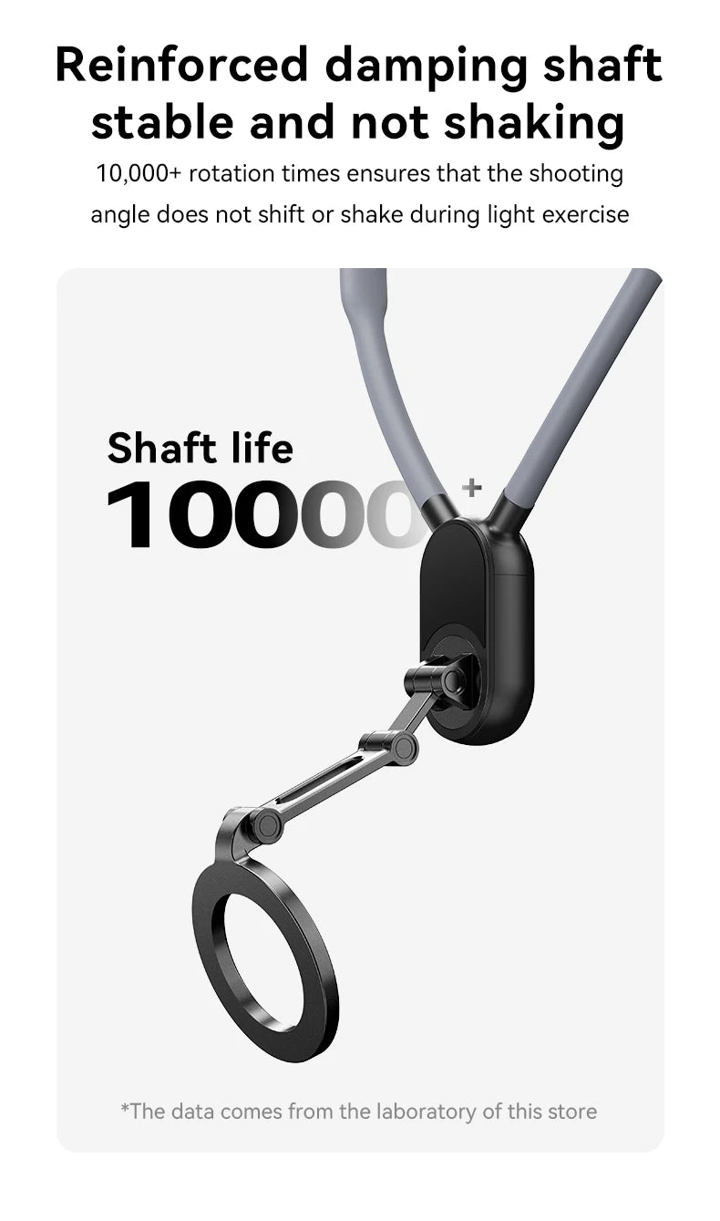 Clip magnético para teléfono con montaje en cuello 360 °   Soporte de teléfono POV de rotación para Iphone 15 14 13 12 11 10 para accesorios de teléfono SAMSUNG HUAWEI-MovilExpressShop