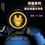 Marvel Spider Man Auriculares Bluetooth Dibujos animados Capitán América Mini Auriculares Bluetooth con bajo retardo y larga duración de la batería-MovilExpressShop