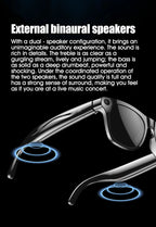 Gafas inteligentes Bluetooth, reconocimiento de objetos, traducción AI, con cámara para tomar fotos, asistente de voz, llamadas y música-MovilExpressShop