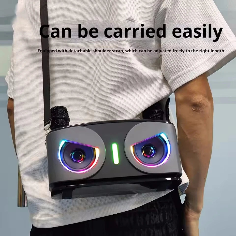Altavoz Bluetooth inalámbrico portátil para Karaoke, máquina De micrófono, Subwoofer, caja De sonido potente, música, Caixa De Som Bocina Audio-MovilExpressShop