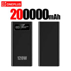 OnePlus 200000mAh pantalla Digital LED banco de energía de alta capacidad 120W carga súper rápida batería externa portátil-MovilExpressShop