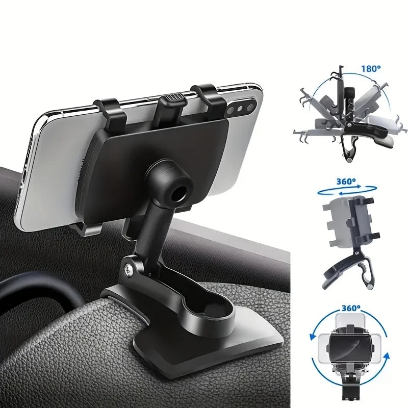 360 Degree Rotation Car Phone Holder Stand Universal GPS Bracket Dashboard Clip Mount Car Mobile Phone Support in Car For iPhone