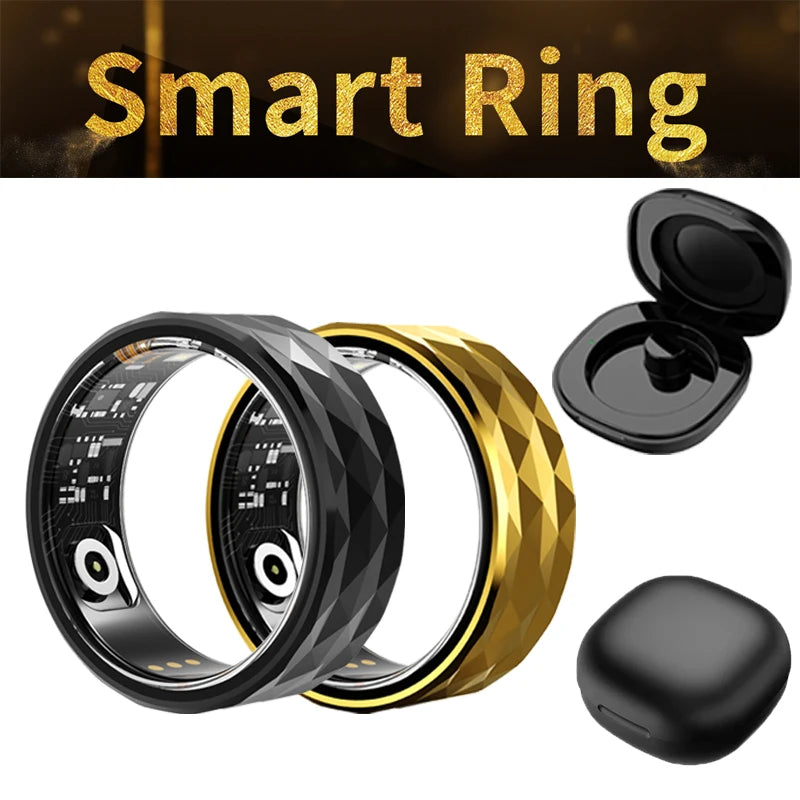 Smart Ring 2024 – Monitor de temperatura corporal, resistente al agua, compatible con Android e iOS-MovilExpressShop