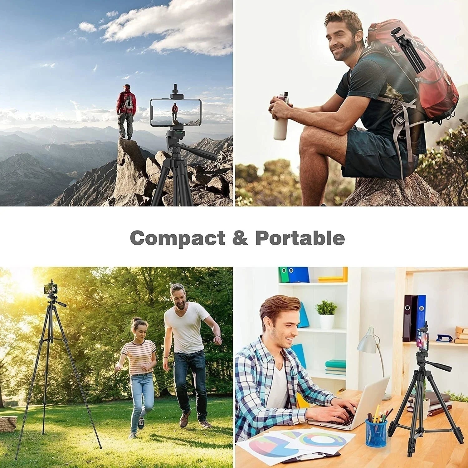 Trípode para cámara de teléfono, soporte de teléfono remoto con Bluetooth, fotografía Universal ligera para Xiaomi, Huawei, DSLR-MovilExpressShop