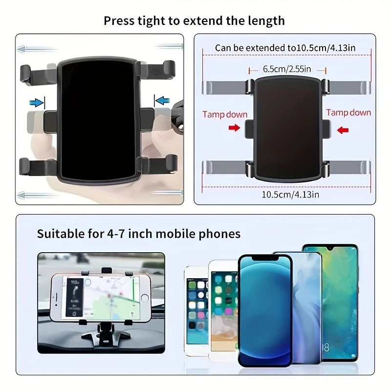 360 Degree Rotation Car Phone Holder Stand Universal GPS Bracket Dashboard Clip Mount Car Mobile Phone Support in Car For iPhone