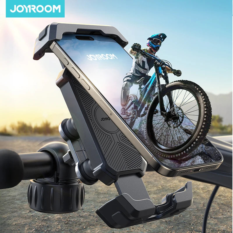 Joyroom Soporte para teléfono antivibración para bicicleta o moto Instalación rápida Soporte para teléfono para motocicleta con amortiguador de vibración para teléfonos de 4,7-7"-MovilExpressShop