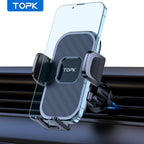 Soporte de teléfono para coche TOPK, soporte de gravedad para iPhone, Xiaomi, Samsung, soporte móvil para salpicadero, parabrisas, ventilación de aire, soporte para teléfono