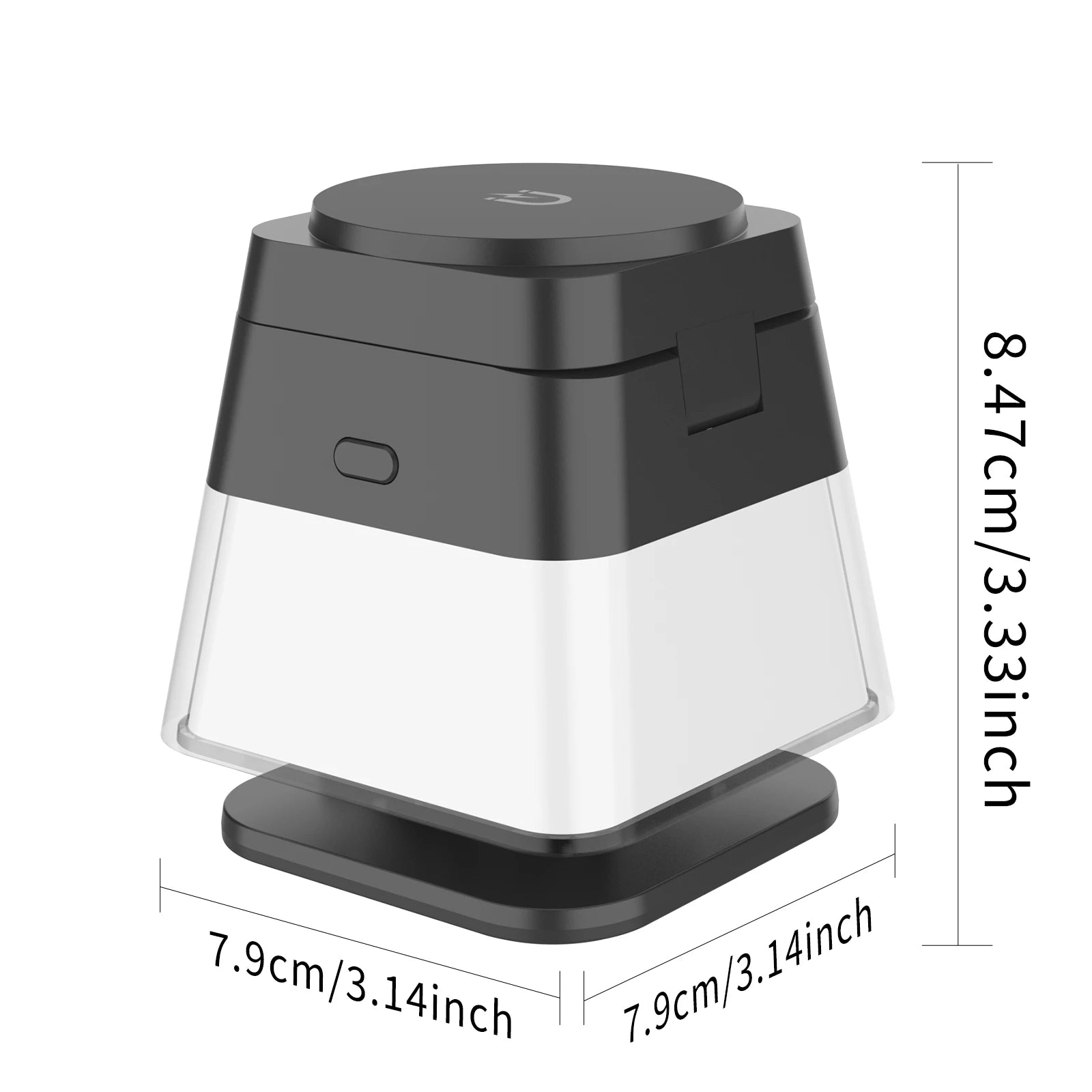 Soporte y estación de carga inalámbrica 3 en 1, adaptador de carga rápida de 15w, cargador de mesa magnético con luces coloridas para iPhone 16 15 14 Pro Max