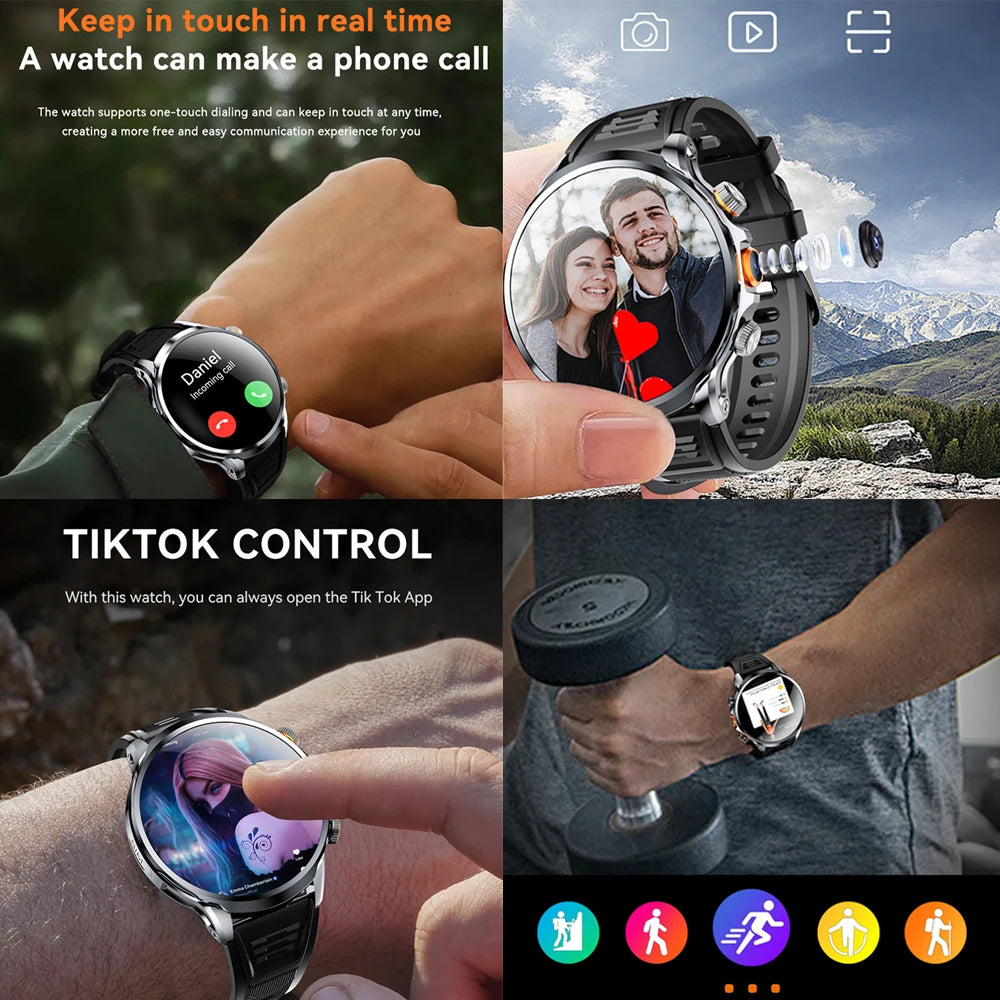 Reloj inteligente Android Netcom completo 5G/4G con cámara con tarjeta SIM videollamada AMOLED GPS WIFI Google Play mapas reloj inteligente para hombres y mujeres