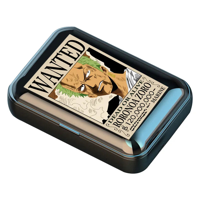 ONE PIECE Luffy Zoro Auriculares inalámbricos con Bluetooth Binaural pequeños en los oídos Anime estéreo bajo TWS auriculares deportivos para teléfono-MovilExpressShop