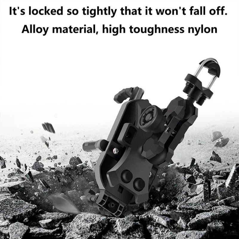 Soporte de teléfono para motocicleta, base de teléfono para GPS, soporte para Moto, manillar de teléfono móvil y montaje de espejo retrovisor para teléfono de 4-7 pulgadas