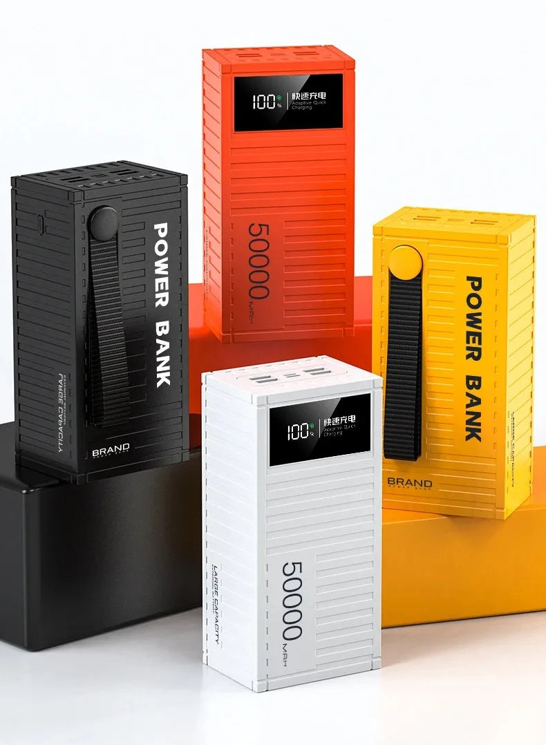 Banco de energía de carga portátil de gran capacidad de 50000mAh con 6 interfaces que soporta carga rápida de 120W adecuado para Xiaomi iPhone