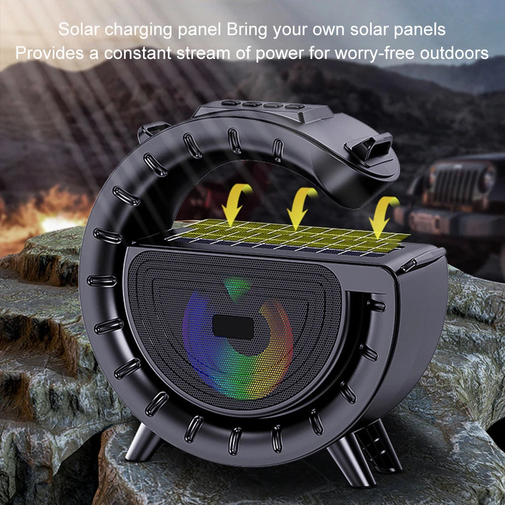 Altavoz Bluetooth portátil para exteriores, linterna G grande, reproductor Solar, tarjeta inalámbrica, lámpara musical para el hogar, herramientas para fiestas-MovilExpressShop